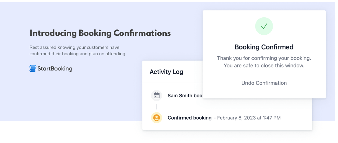 Booking Confirmations
