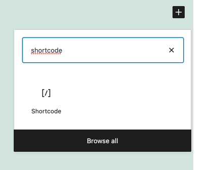 Add shortcode with WordPress