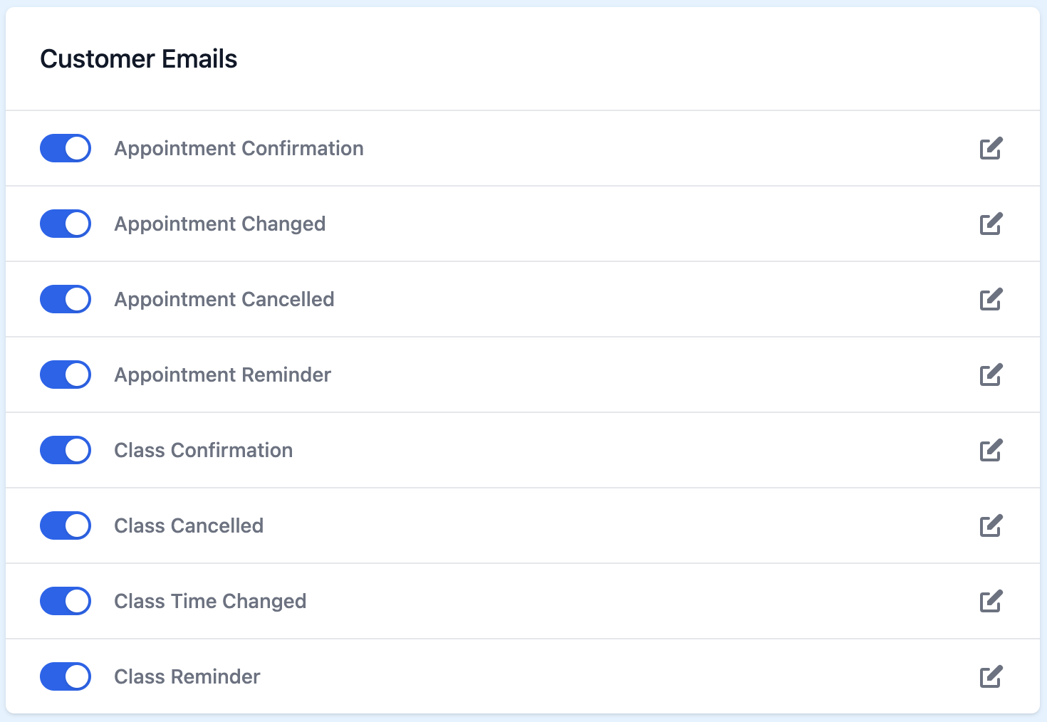 Send automated reminders for bookings